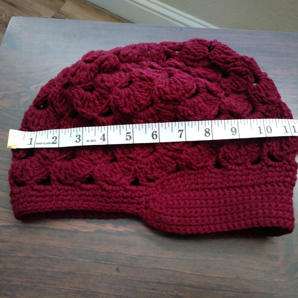 Handmade Worsted Caps Color Red - Picture 7 of 9